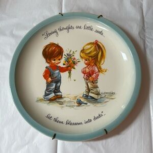 GiGi Collectors Display Plate Retro Home Decor, 1970s Country Farmhouse, rare